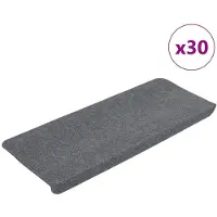 vidaXL Trapmatten zelfklevend 30 st 65x24,5x3,5 cm grijs