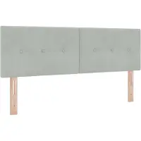 vidaXL Hoofdbord Lichtgrijs 160 cm Fluweel