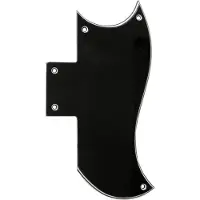 Göldo Pickguard klein zwart 4lagig voor Double Cut Modelle - Pickguard