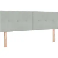 vidaXL Hoofdbord Lichtgrijs 144 cm Fluweel