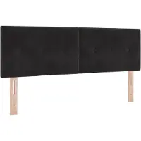 vidaXL Hoofdbord Zwart 144 cm Fluweel