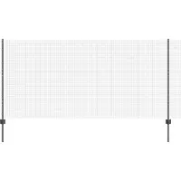 vidaXL gelast draadhek met palen 10 x 1,2 m PVC-Coated Staal Grijs