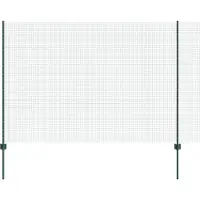 vidaXL gelast draadhek met palen 25 x 1,6 m PVC-Coated Staal Groen