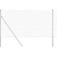vidaXL gelast draadhek met grondbevestiging 10 x 1,4 m Zilverkleurig