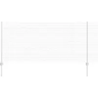 vidaXL gelast draadhek met palen 50 x 1 m Gegalvaniseerd staal Mesh