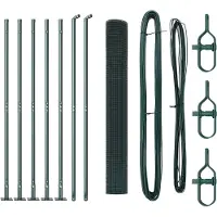 vidaXL gelast draadhek met betonnen voetstuk 10 x 1,2 m Groen Mesh