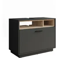 Vicco Beatrice Ijdelheidseenheid – 80 x 64 cm met lade Antraciet/Sonoma