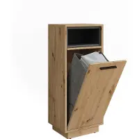 Vicco Beatrice Waskast – 38 x 93 cm met uitneembare binnenzak Artisanaal eiken/antraciet
