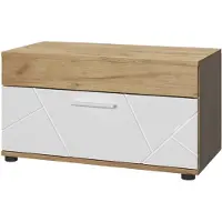 Vicco Berno Woonkamerkast – 70.8 x 38.9 cm Archiefkast Eik goud/wit