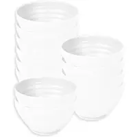 PlasticForte Soepkommen - 10x - D15 x H8 cm - wit - kunststof - onbreekbaar - servies