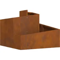 vidaXL Plantenbak Roestig 60 x 60 x 50 cm weervast staal