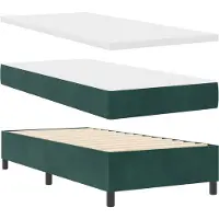 vidaXL Boxspring bed met hoofdeinde Donkergroen 190 x 90 cm Fluweel