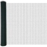vidaXL Lasdraad omheining, 1 x 10 meter, PVC, groen