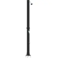 vidaXL Buiten Zonne-douche 20 l PVC en Aluminium Zwart