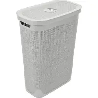 Addis Wasmand 'Hessian' - Deksel - 40 Liter - Box - Lichtgrijs - Ventilerend