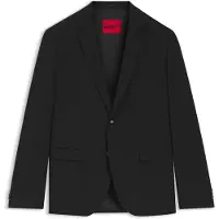 HUGO Heren Zwarte blazer Arti zwart (44), Casual, Feest, Synthetisch, Klassiek 50540157