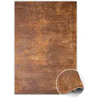 Tulup Vinyl Tapijt - Roestig plaatwerk PVC Floor Mat - 80 x 120 cm - Oranje Vinylmat - PVC Floor Mat - PVC Vloer Mat - Woonkamertapijt - Slaapkamertapijt