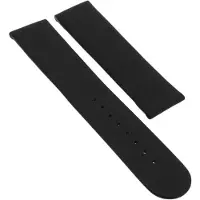 Junghans Stratos lederen horlogeband zwart - heren horlogeband - 20 mm - excl. gesp