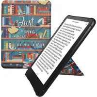 Kwmobile e-reader hoesje geschikt voor Amazon Kindle Paperwhite (2024)/Colorsoft hoes - Ereader flip case met standaard - E reader cover van kunstleer - In meerkleurig