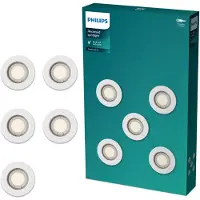 Philips Peridot inbouwspot - GU10 fitting - Wit - Rond - Vaste kop - 5-pack