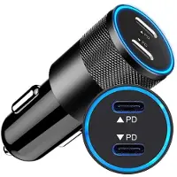 Thundergold Autolader USB C 60W - Auto Oplader USB C - Auto Lader - USB Autolader - Autolader USB - Autoladers - Auto Snellader - USB Oplader Auto - Autolader USB C 2 Poorten - Auto Oplader USB