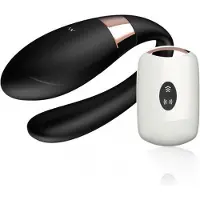 Bossoftoys V-Vibe - Black - Koppel toy - USB oplaadbaar - 7 Function - afstand bedienbaar - Cadeau tip!