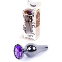 Bossoftoys Butt plug - Anaal plug- Jawellery Dark Silver BUTT PLUG- Paars