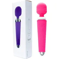 Bossoftoys - 22-00036 - Power Wand stimulator - Silicone Massager Roze USB - 16 Functies - USB oplaadbaar