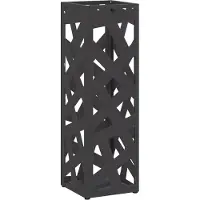 vidaXL Regen Paraplu Stand met opslag Zwart 15,5 x 15,5 x 49 cm Staal