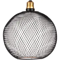 Segula LED lamp E27 | Floating Cage | Globe G180 | Filament | Zwart | 2200K | Dimbaar | 6W (32W)