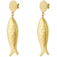 Yehwang Big Fish- oorbel- vis- goudkleur