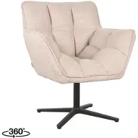 Label51 Ian Fauteuil - Naturel - Stof - One Size - - - Met Armleuning
