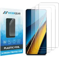 Mobigear Screenprotector geschikt voor POCO X6 | Screenprotector Folie - Case Friendly (3-Pack)