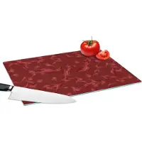 KitchenYeah Glazen Snijplank - 39x28 - Patronen - Rood - Camouflage - Snijplanken Glas