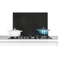 KitchenYeah Spatscherm keuken - Beton print - Industrieel - Grijs - Spatwand - Achterwand keuken - 70x50 cm - Keuken decoratie - Aluminium