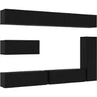 vidaXL TV Cabinet Set 7 st 30,5 x 30 x 110 cm Zwart Eiken