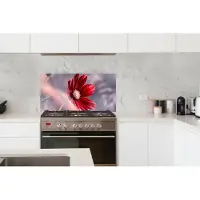 KitchenYeah Spatscherm keuken 100x50 cm - Kookplaat achterwand Bloemen - Rood - Natuur - Planten - Muurbeschermer - Spatwand fornuis - Hoogwaardig aluminium
