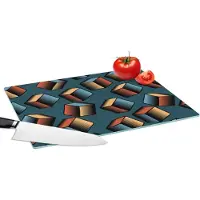 KitchenYeah Glazen Snijplank - 39x28 - Patronen - Cube - 3D - Snijplanken Glas