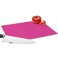 KitchenYeah Glazen Snijplank - 28x20 - Fuchsia - Neon - Kleuren - Snijplanken Glas