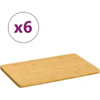 vidaXL Ontbijtborden 6 st 22x14x0,8 cm bamboe