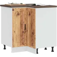 vidaXL Keuken hoekonderkast "Porto" bewerkt hout oud houtkleurig