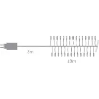 Light Creations Twistlight LED - 18 m - 1530 warm witte lampen - zwart draad - 31V
