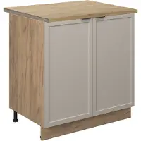Vicco Fame-Line Keukenonderkast – 80 cm met legplank, WB Eik GrijsBeige