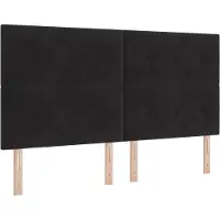 vidaXL Hoofdbord Zwart 180 cm Fluweel