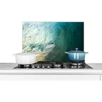KitchenYeah Spatscherm keuken 60x40 cm - Kookplaat achterwand Zee - Golf - Amerika - Muurbeschermer - Spatwand fornuis - Hoogwaardig aluminium