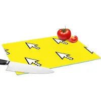 KitchenYeah Glazen Snijplank - 39x28 - Muis - Patronen - Computer - Snijplanken Glas