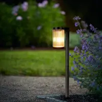 Ks Verlichting - tuinverlichting - Aurora - solar - zwart - set van 6 - tuinlampen - prikspot - solar tuinverlichting - modern - zonneenergie buitenverlichting