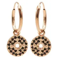 Karma oorring symbool zirkonia disc morning star rose M2956B