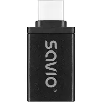 Savio Usb-A Usb-C Adapter Voor Laptop Macbook Phone 3.1 Zwart