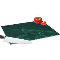 KitchenYeah Glazen Snijplank - 39x28 - Marmer - Kalk - Groen - Structuur - Marmerlook - Snijplanken Glas